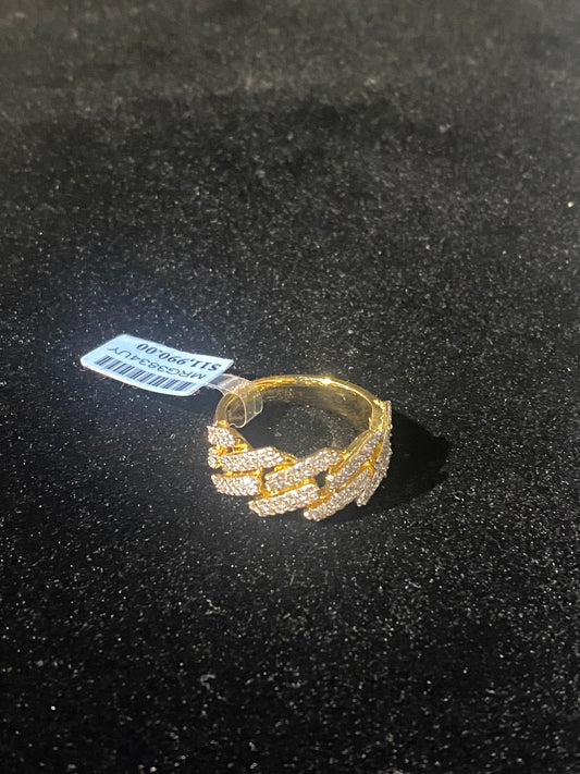 10K YG DIAMOND SQUARE LINK MIAMI CUBAN RING