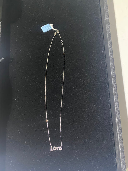 14K WG DIAMOND LOVE NECKLACE